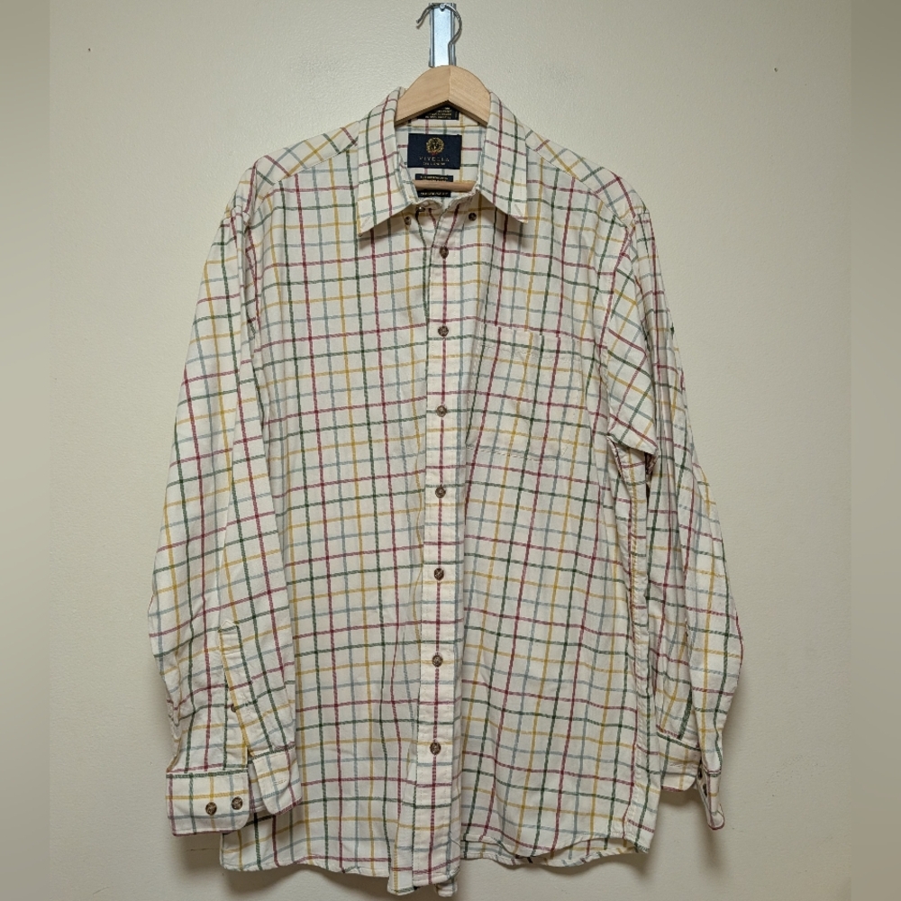 Viyella Plaid Button Down Shirt Men’s XL Traditional Fit